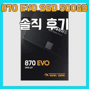 [솔직 후기] 삼성 870 EVO SSD 500GB – SSD가 좋긴 좋구먼~